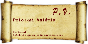 Polonkai Valéria névjegykártya